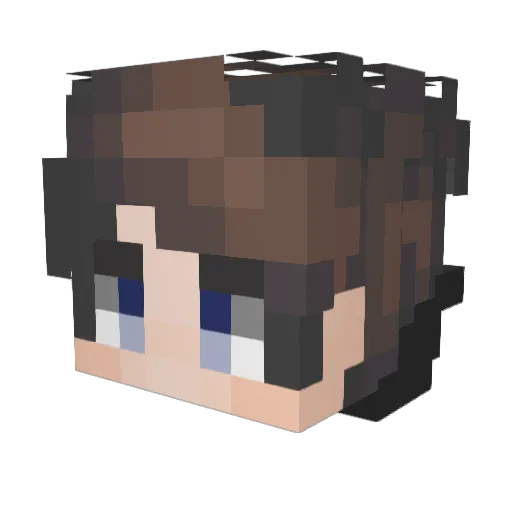 _HITEN_XD Minecraft avatar head, 3D render