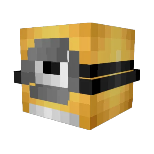 _Hab Minecraft avatar head, 3D render