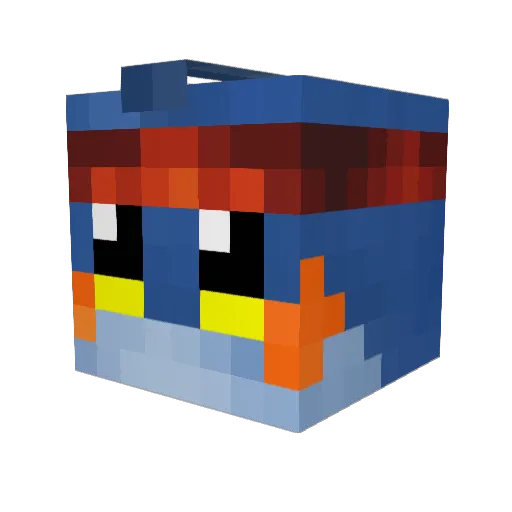 _Habla Minecraft avatar head, 3D render