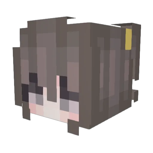 _HaeSeul Minecraft avatar head, 3D render