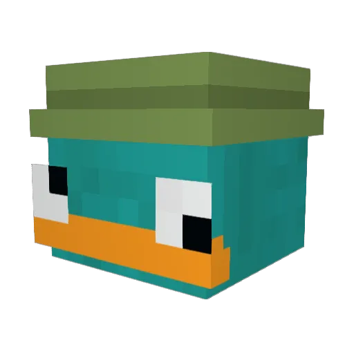 _HanDDook Minecraft avatar head, 3D render