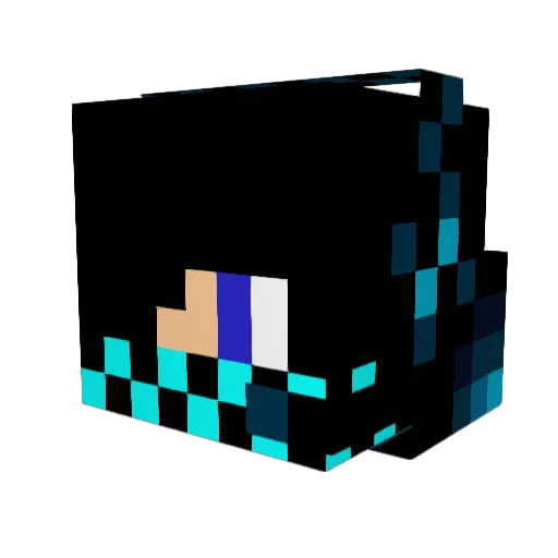 _Haniff Minecraft avatar head, 3D render