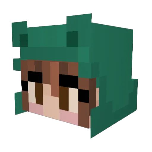 _Hanthebanan_ Minecraft avatar head, 3D render
