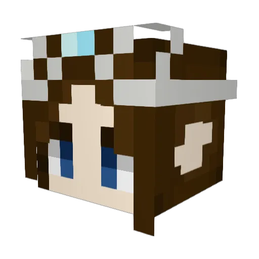 _Hanuter_ Minecraft avatar head, 3D render