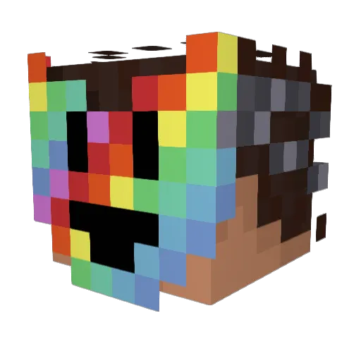 _HappyMaskk_ Minecraft avatar head, 3D render