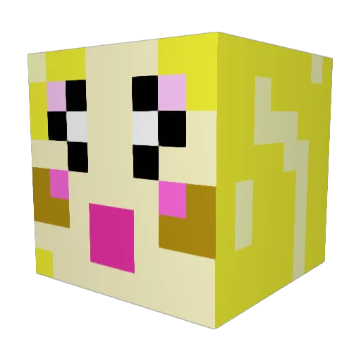 _Harbingerno Minecraft avatar head, 3D render