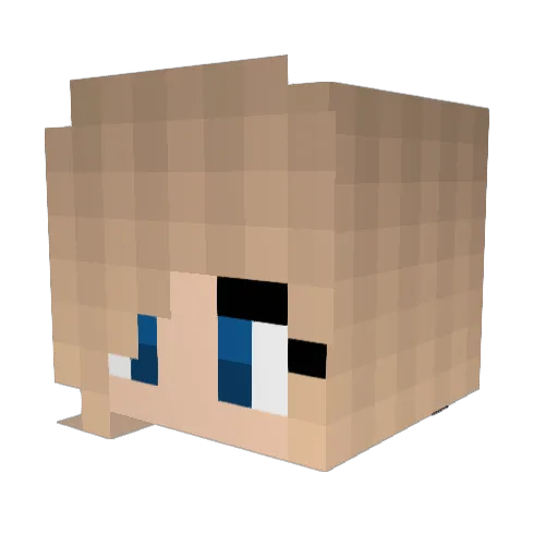 _Harley__Quinnn_ Minecraft avatar head, 3D render