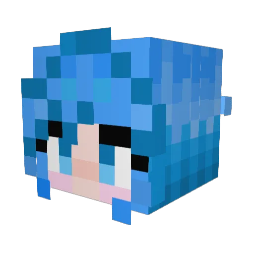 _Hart Minecraft avatar head, 3D render