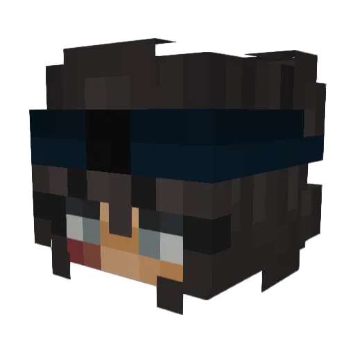 _Hashen Minecraft avatar head, 3D render