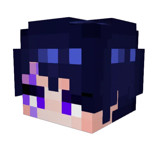 _Hattorii_ Minecraft avatar head, 3D render