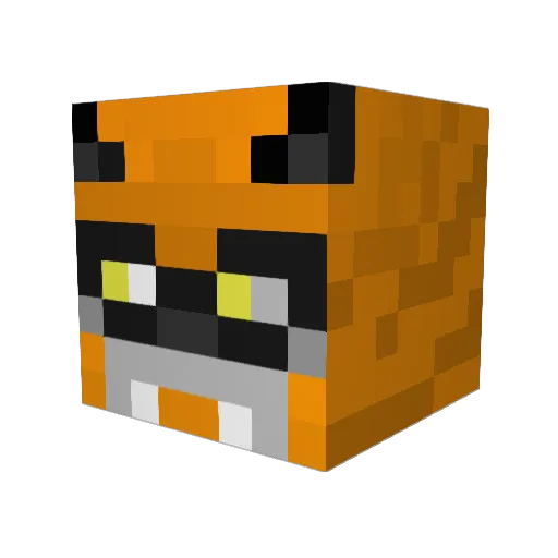 _Havok Minecraft avatar head, 3D render