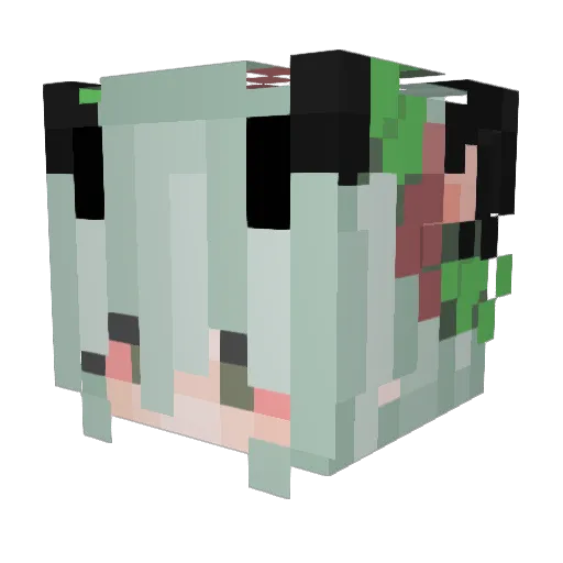 _HeavenlyWolf_ Minecraft avatar head, 3D render