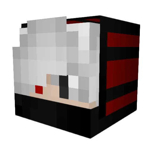 _Heidegger Minecraft avatar head, 3D render