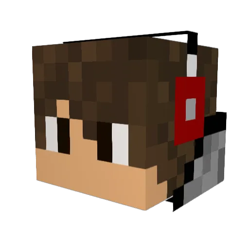 _HeikO Minecraft avatar head, 3D render