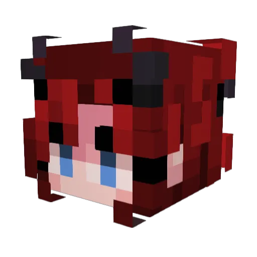 _Helaena_Hell_ Minecraft avatar head, 3D render