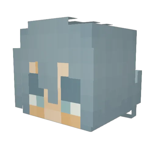 _Heliooo_ Minecraft avatar head, 3D render