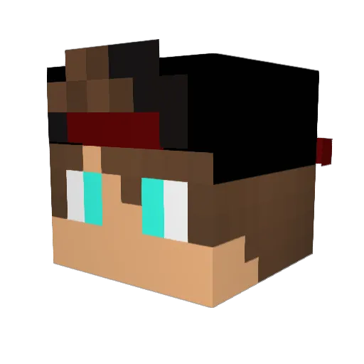 _Henne_B_ Minecraft avatar head, 3D render