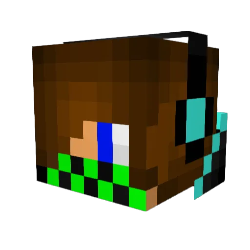 _Hero_YT_ Minecraft avatar head, 3D render