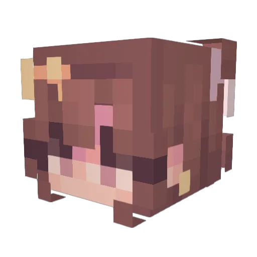 _Herobine_ Minecraft avatar head, 3D render