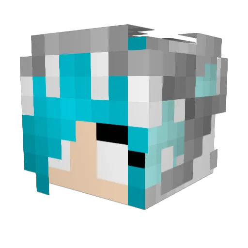 _Herobrinen_ Minecraft avatar head, 3D render