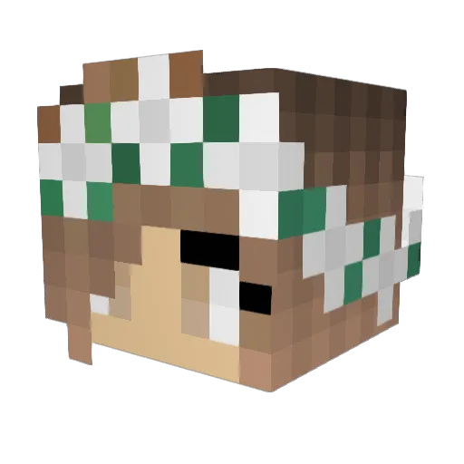 _Hiara_ Minecraft avatar head, 3D render