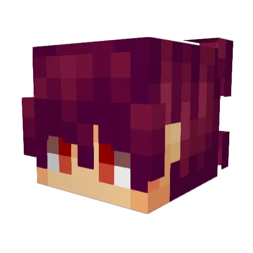 _Higanbana Minecraft avatar head, 3D render