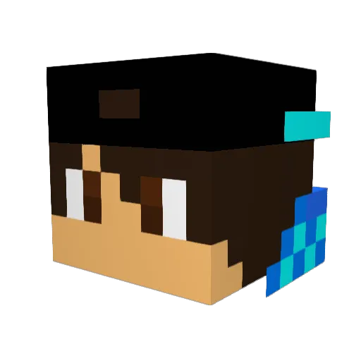 _Highflyer Minecraft avatar head, 3D render