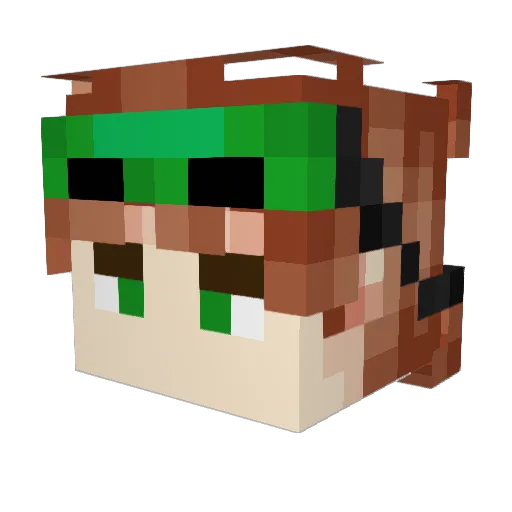 _HillD_ Minecraft avatar head, 3D render