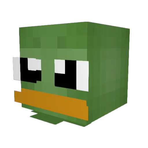 _Hinted_ Minecraft avatar head, 3D render