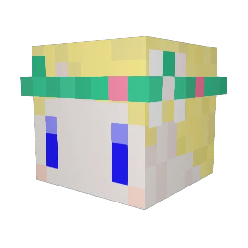 _HmH_ Minecraft avatar head, 3D render