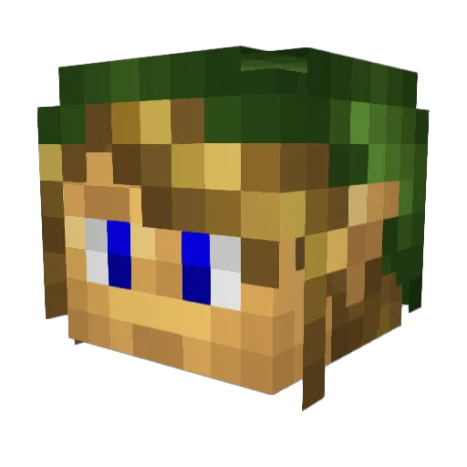 _Hoblivion_ Minecraft avatar head, 3D render