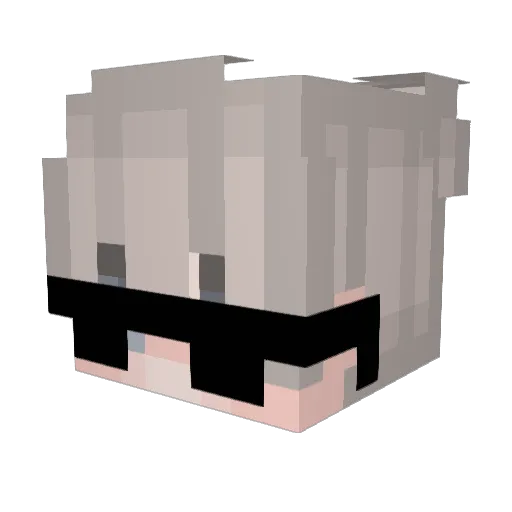 _HongJu Minecraft avatar head, 3D render