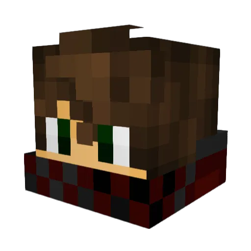 _Hood_ Minecraft avatar head, 3D render