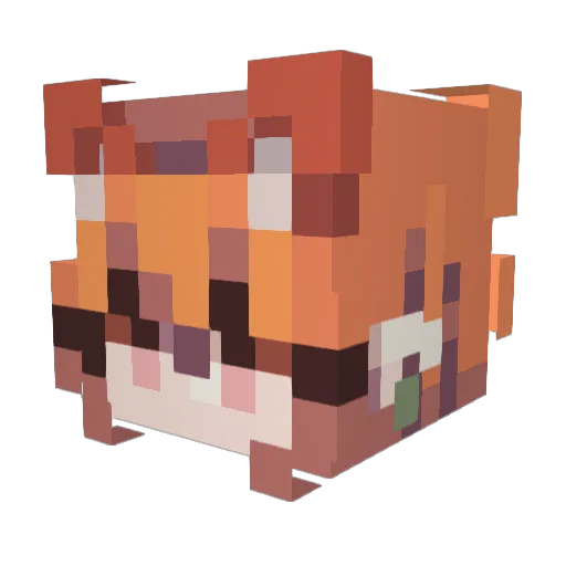 _HoshiZora_ Minecraft avatar head, 3D render