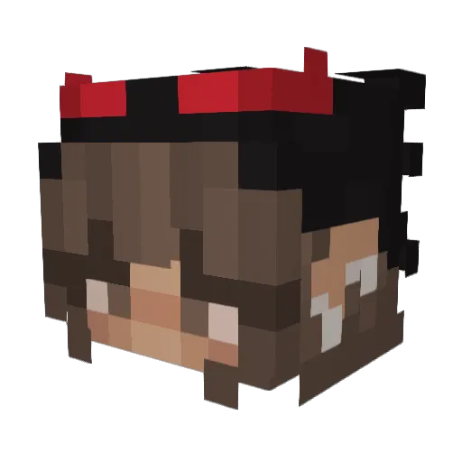 _Hottie Minecraft avatar head, 3D render