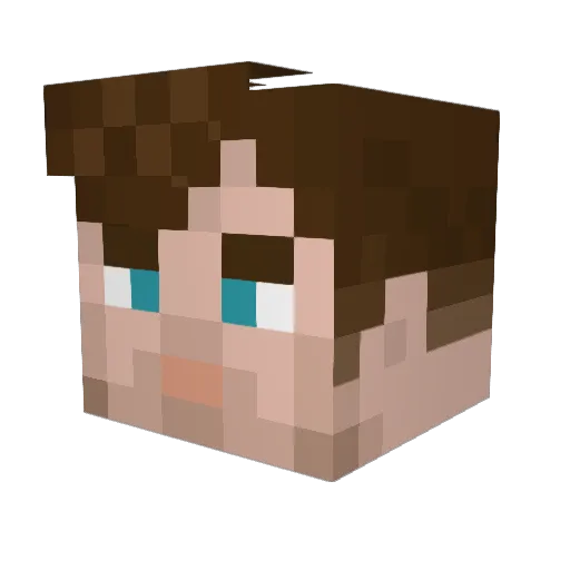 _HottoP_ Minecraft avatar head, 3D render