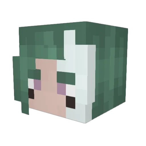 _Htrae Minecraft avatar head, 3D render