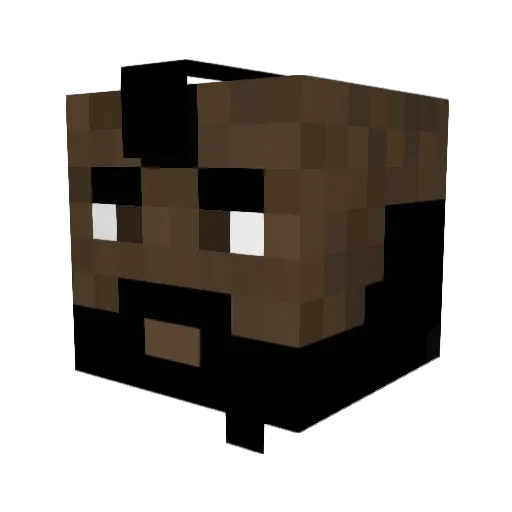 _Hubis01_ Minecraft avatar head, 3D render