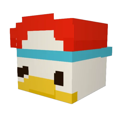 _Hun0_ Minecraft avatar head, 3D render