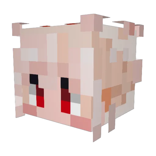 _Hwayeon Minecraft avatar head, 3D render