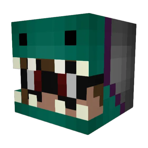 _Hymn Minecraft avatar head, 3D render