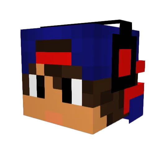 _HypedStrafes_ Minecraft avatar head, 3D render