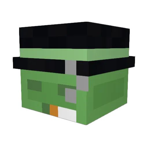 _HyperCh4rged_ Minecraft avatar head, 3D render