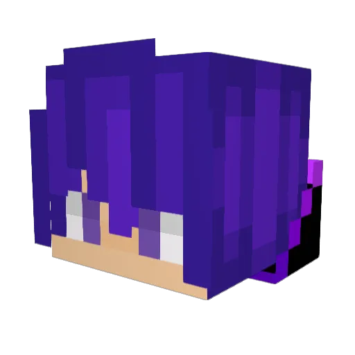 _Hyperactive_ Minecraft avatar head, 3D render