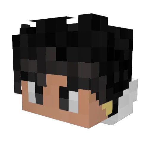 _Hypershock Minecraft avatar head, 3D render