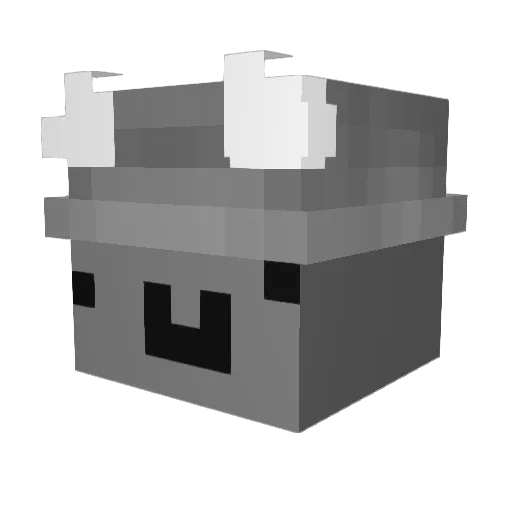 _I3I Minecraft avatar head, 3D render