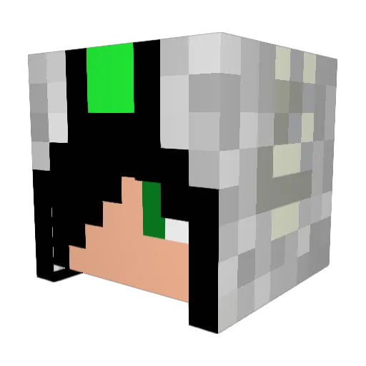 _IAlpha Minecraft avatar head, 3D render