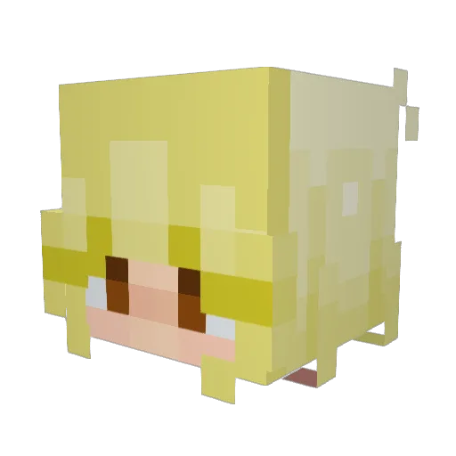 _IAmEcho Minecraft avatar head, 3D render