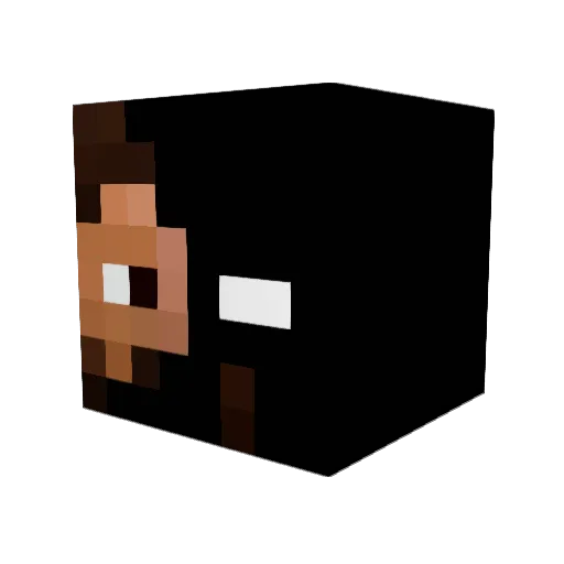 _IDarkI_ Minecraft avatar head, 3D render
