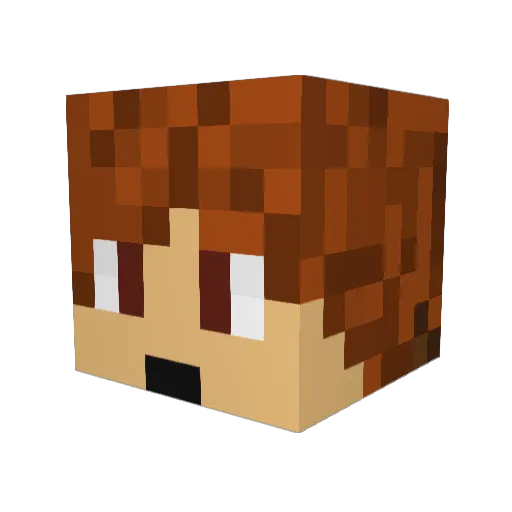 _IMBACK4MORE_ Minecraft avatar head, 3D render